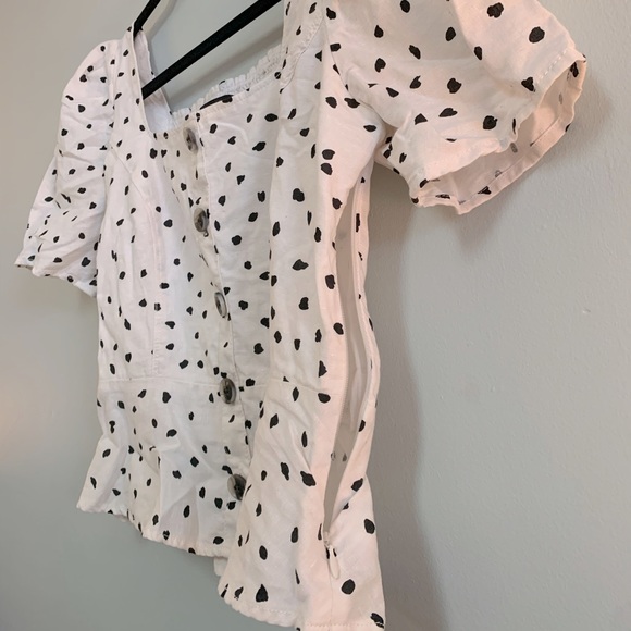 Banana Republic Puff Sleeve Polkadot Top - so cute! - Picture 3 of 12